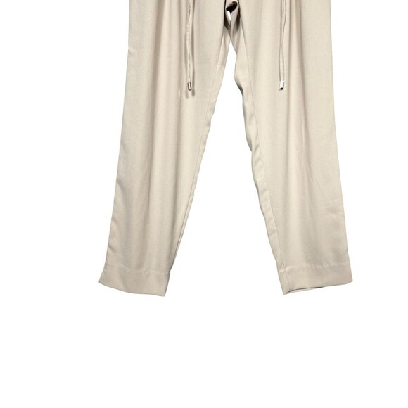 Zara Basic L Tan Beige Flowy Jogger Trousers - Picture 3 of 14